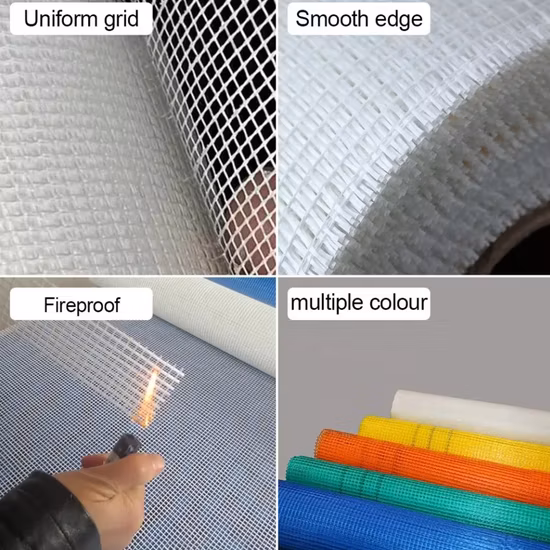 Tissu de grille en fibre de verre Filet de maille en fibre de verre Tissu de grille en fibre de verre