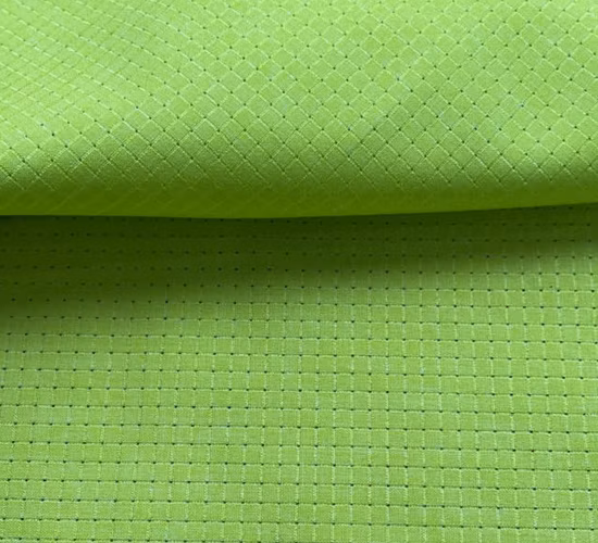 Tissu à trous grillés 100 % polyester T400 dans la grille pour vêtements